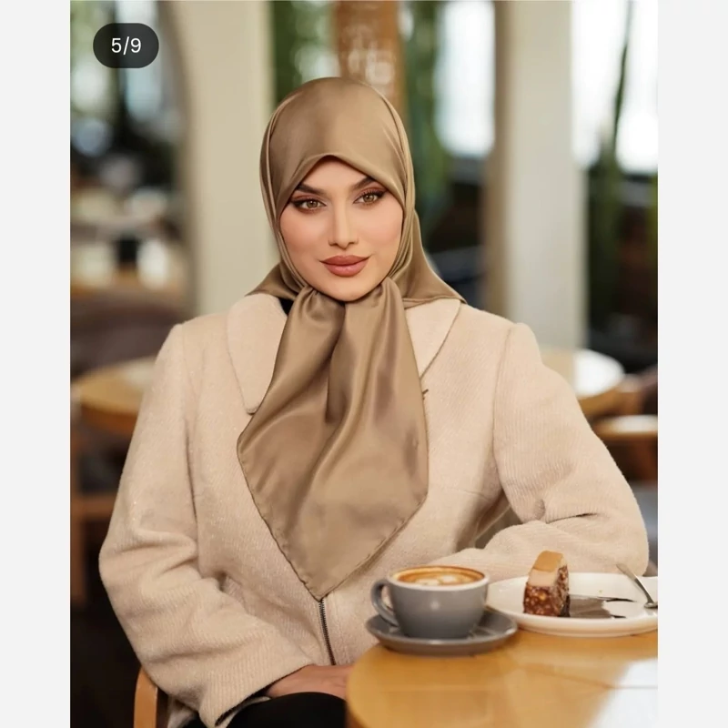 روسری ساتن ابریشم وارداتی قواره 90