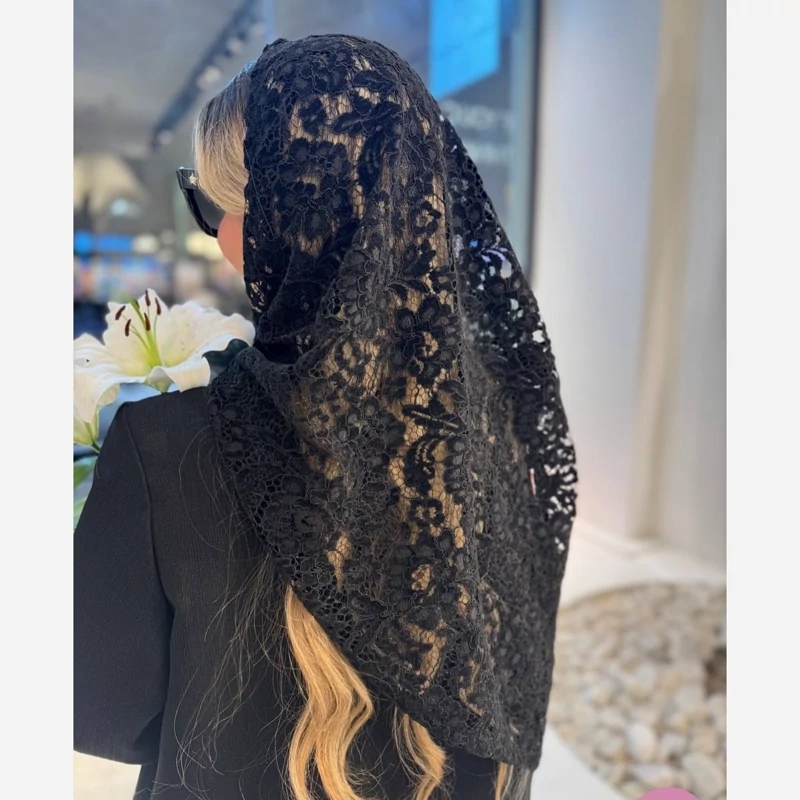 روسری گیپورمخمل 3 گوش وارداتی قواره ۹۰