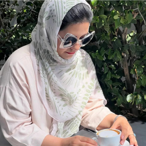 شال نخی طرحدار منگوله دار