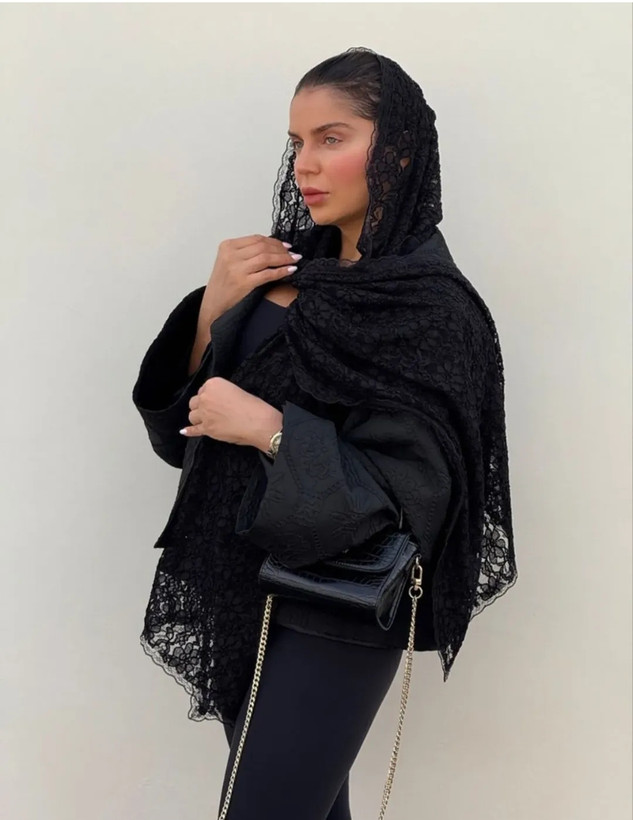 شال گیپور مخمل واردانتی دور دانتل